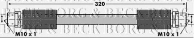 BORG & BECK bbh6875 -  Тормозной шланг